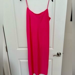 J Crew Gwyneth Slip Dress in Fuschia.